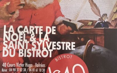 LA CARTE DE NOËL ET DE LA SAINT SYLVESTRE DU BISTROT