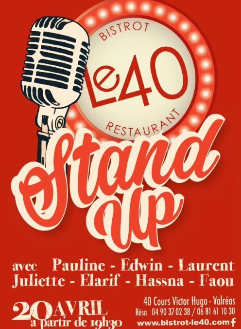 STAND UP SAMEDI 20 AVRIL