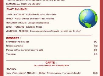 MENU DU 18 AU 23 NOVEMBRE