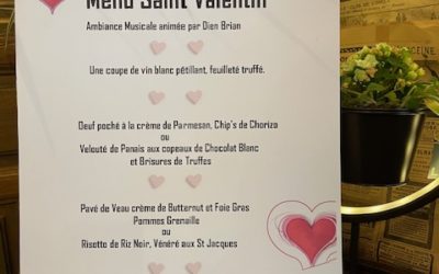 MENU DE LA SAINT VALENTIN