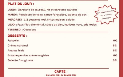 MENU DU 24 AU 28 FEVRIER
