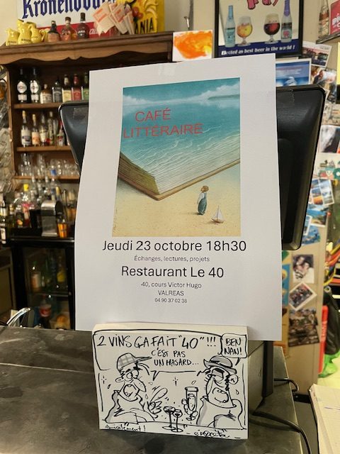 CAFE LITTERAIRE LE 23 OCTOBRE